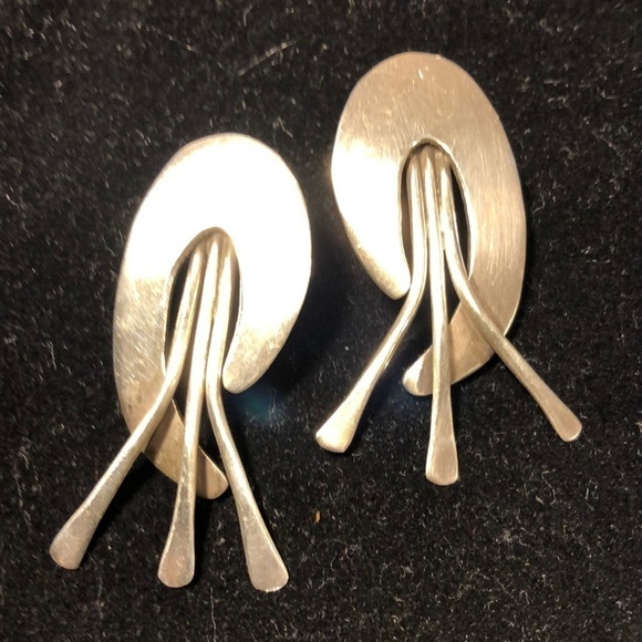 Jewelry - Unique handmade sterling silver earrings from a shop in Big Sur. EUC